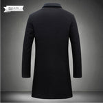 Long Cotton Coat New Wool Blend Pure Color Casual Business Fashion KilyClothing