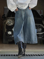 [LANMREM] High Waist A-line Loose Jeans For Women Straight Vintage Streetwear Solid Color Pant 2023 Autumn Autumn New Clothing KilyClothing