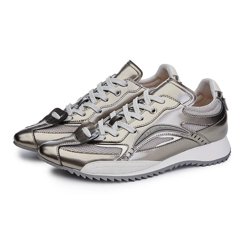 Zapatillas de deporte informales con plataforma y punta para mujer, tenide entrenamiento alemanes
