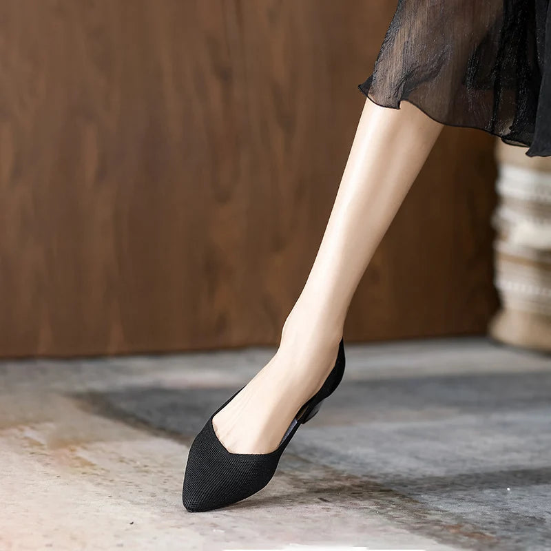 Women shoes wedge high heel fashion soft knit breathable rubber non-slip rubber sole comfortable casual shoes   spring KilyClothing