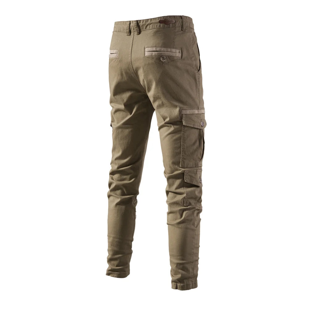 AIOPESON 100% Cotton Men's Cargo Trousers High Quality Casual Pants for Men New Spring Zipper Multi-pockets Streetwear Pants Men KilyClothing