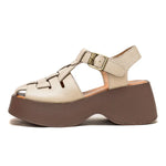 Platform Sandals for woman, Handmade Genuine Leather Ankle Strap Wedges Sandals Women Summer Height Increasing Shoes KilyClothing