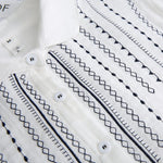 2 Layer Cotton shirt for woman, White Shirts, Embroidery, Full Sleeve, Pockets, Loose Blouse Casual Tops Spring KilyClothing