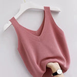 Knitting Vintage Tank Top Sleeveless Vests Aesthetic Loose KilyClothing