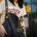 Vintage Denim Overalls Casual Straight Wide Leg Loose Long KilyClothing