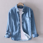 Denim Shirt f100% Cotton Fashion Four Seasons Slim KilyClothing