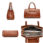 Fashion Crocodile Pattern Women Luxury PU Leather Handbag Female Design Shoulder Messenger Bag Large capacity Casual Ladies Tote KilyClothing