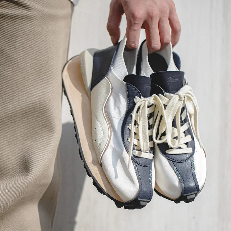 Men's Shoes New Vintage Ice Silk Sports Shoes One Foot Running Casual