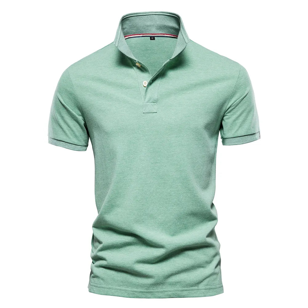 AIOPESON New Cotton Men's Polos Solid Color Classic Polo Shirt Men Short Sleeve Top Quality Casual Business Social Polo Men KilyClothing