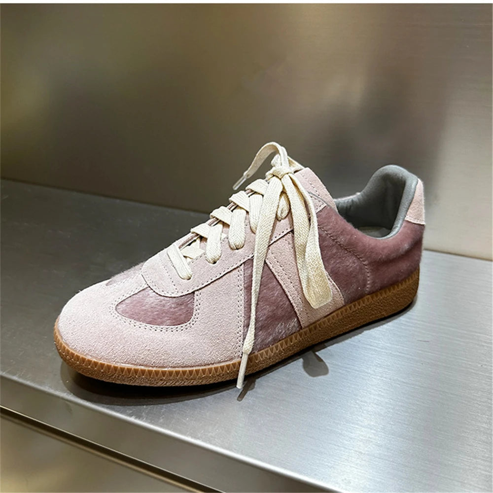 Genuine Leather Sneakers Cross-tied, Comfort Casual Flats for Woman, High Quality Sport sneakers, street fashion KilyClothing