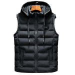 Hooded New Spring Autumn Sleeveless Jacket for Men Fashion Warm Hooded Male Winter Vest Light Plus Size Mens Work Vest Waistcoat KilyClothing
