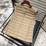 Sleeveless Puffer Jacket Spring Winter Female 90% White Duck Down Ultra Lightweight Packable Warm Down Liner Vest KilyClothing
