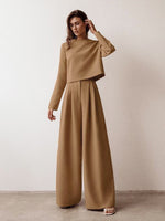 Classic Wide Pants Floor-Length Pleated Loose Women Trousers Spring Wide Leg Pants Vintage KilyClothing