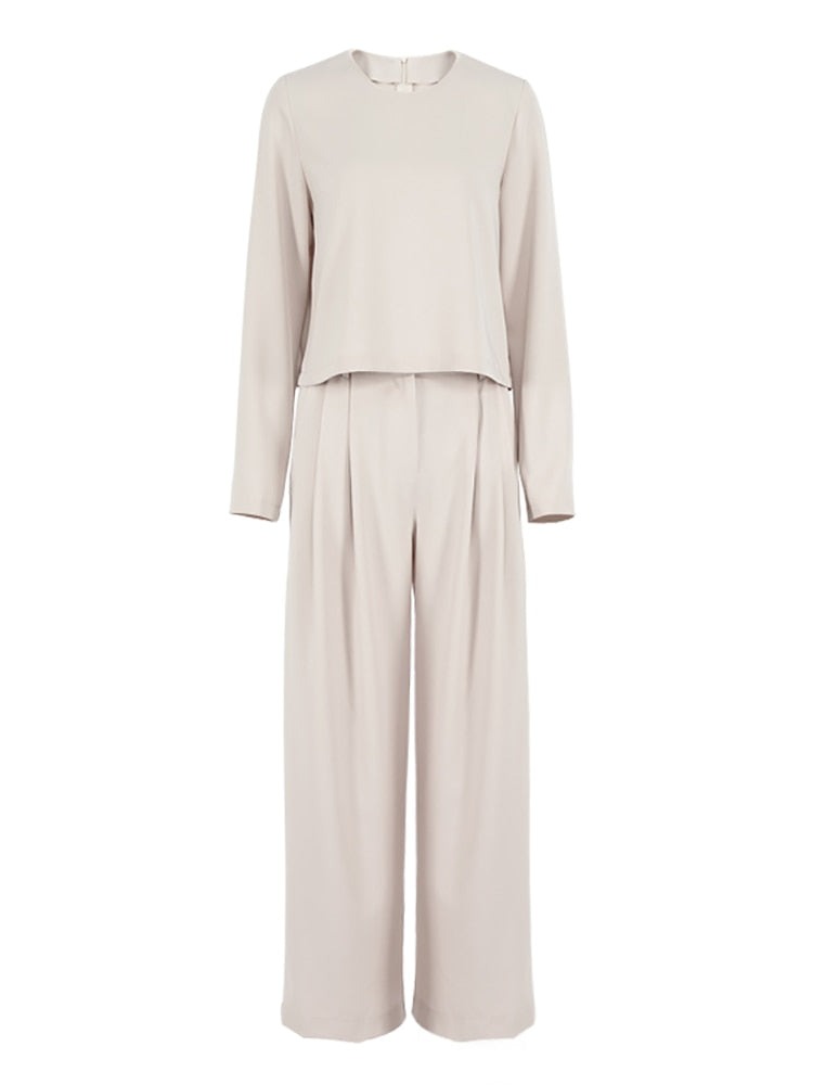 Classic Wide Pants Floor-Length Pleated Loose Women Trousers Spring Wide Leg Pants Vintage KilyClothing