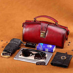 Retro for Women Doctor Handmade bag, Genuine Leather, Frame Handbag and Purses Mini Crossbody Messenger Bags KilyClothing