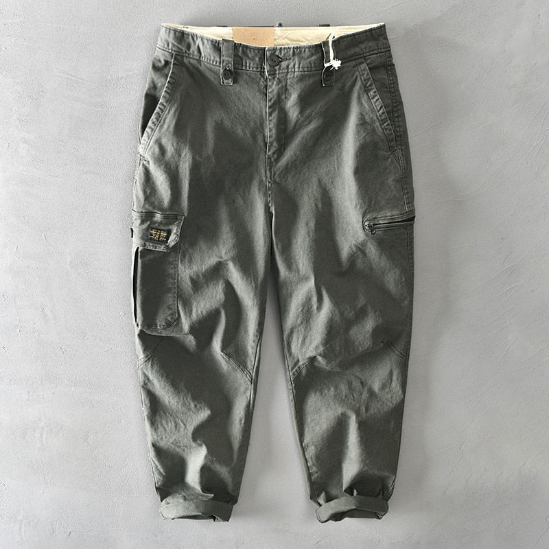 Pure Cotton Multi-Pocket Casual Vingtage Pants KilyClothing