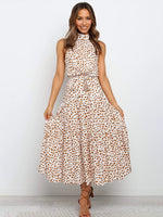 Summer Long Dress Polka Dot Casual Dresses Black Sexy Halter Strapless KilyClothing