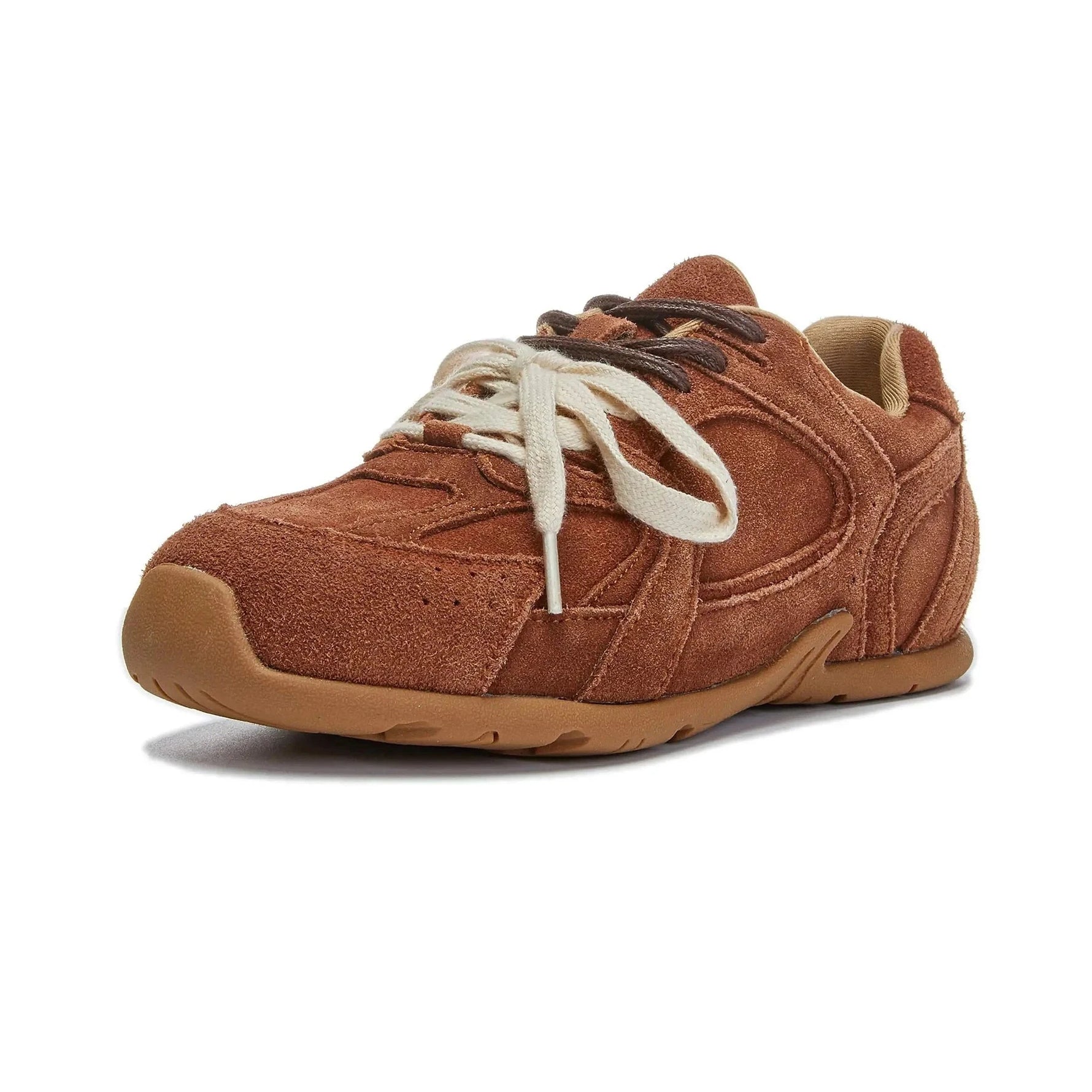 Lanxuryee 2024 Cow Suede Spring Lace Up Casual Women Vulcanized Shoes Brand Elegant Concise Dress Non-slip Ins Comfort Sneakers KilyClothing