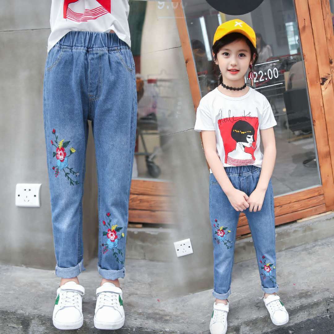 Casual Kids Baby Girls Cowboy Pants KilyClothing