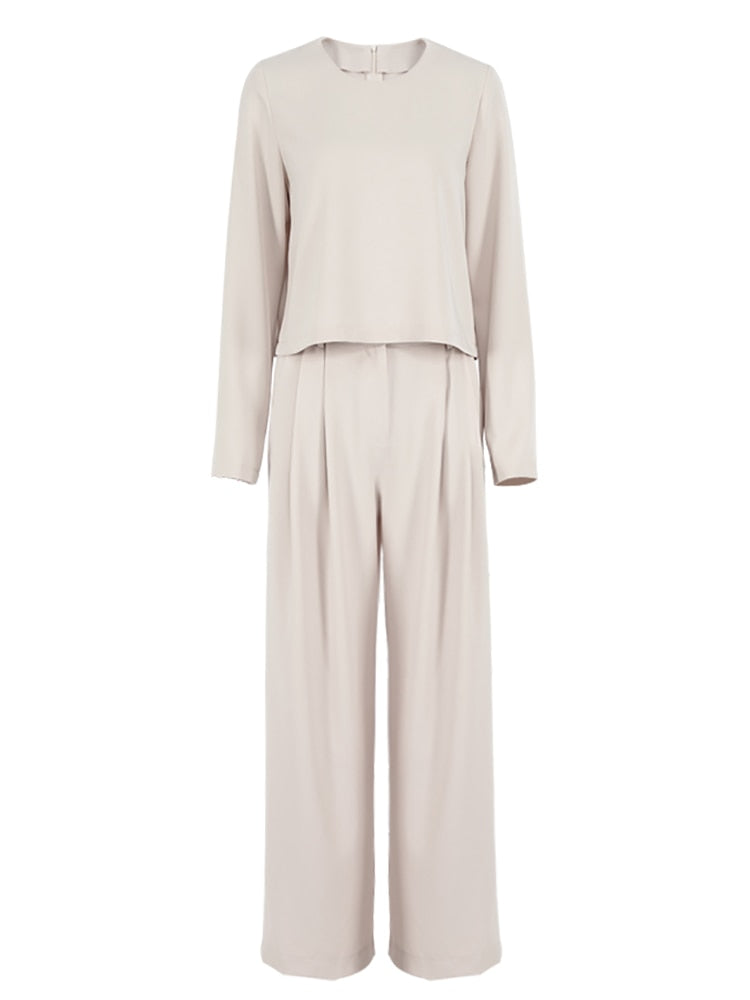Classic Wide Pants Floor-Length Pleated Loose Women Trousers Spring Wide Leg Pants Vintage KilyClothing