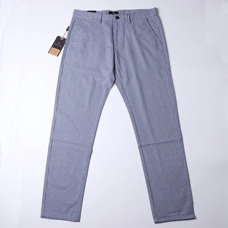 Plaid Pants Blue Brand Pants for men Korea, cotton, modern for easy wear