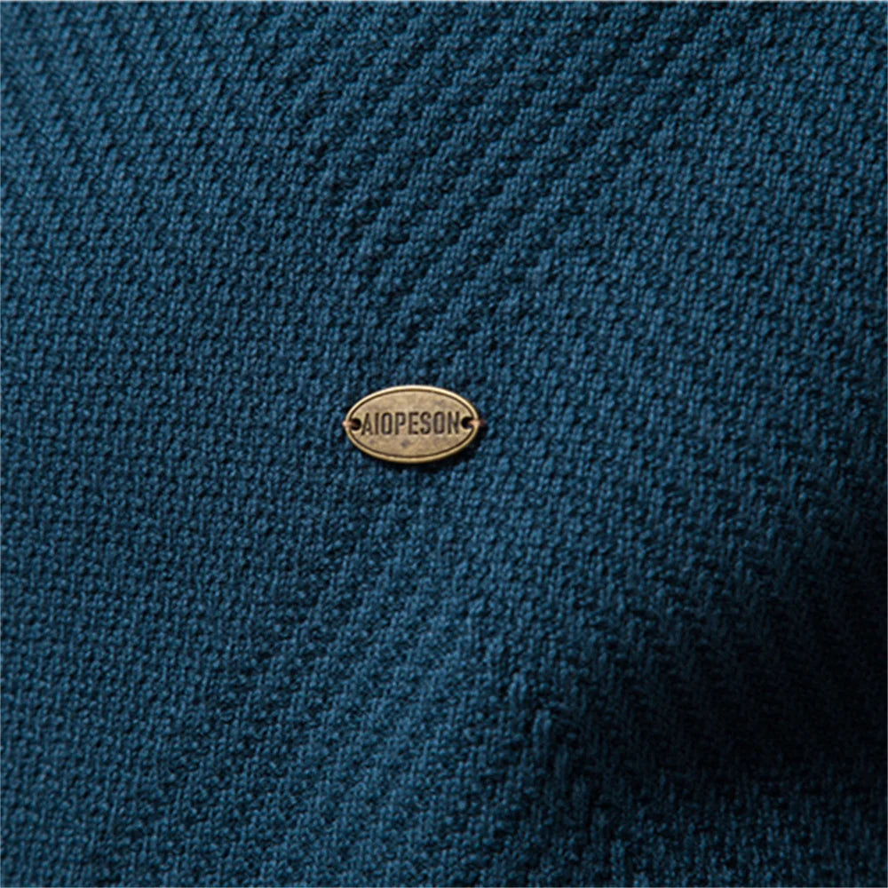 AIOPESON Argyle Solid Color Cardigan Men Casual Quality Zipper Cotton Winter Mens Sweaters Fashion Basic Cardigans for Men KilyClothing