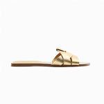 Women's Genuine Leather Flats Sandals, Summer Soft Leather, Casual Outdoor Shoes, Sexy Party Wedding Shoes, Slippers KilyClothing