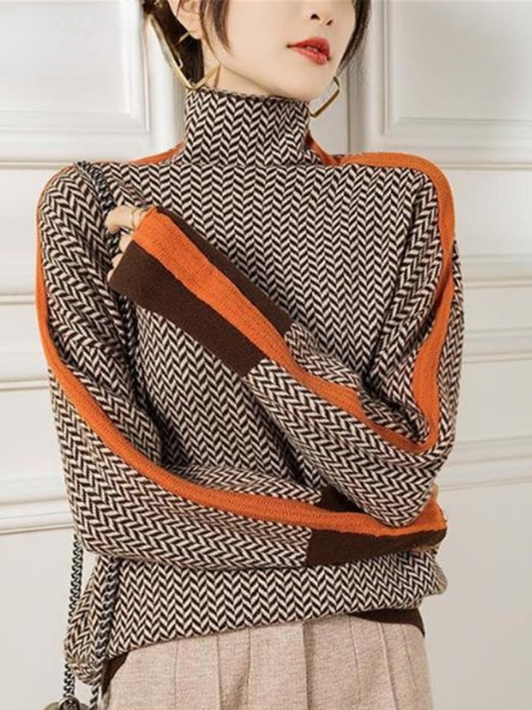 korean Pullover Sweater knitted sweaters knit jumpers Turtleneck KilyClothing