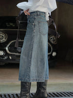 [LANMREM] High Waist A-line Loose Jeans For Women Straight Vintage Streetwear Solid Color Pant 2023 Autumn Autumn New Clothing KilyClothing
