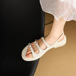 Open Toe Sandals Genuine Leather Casual Gladiator Retro Low Heel KilyClothing