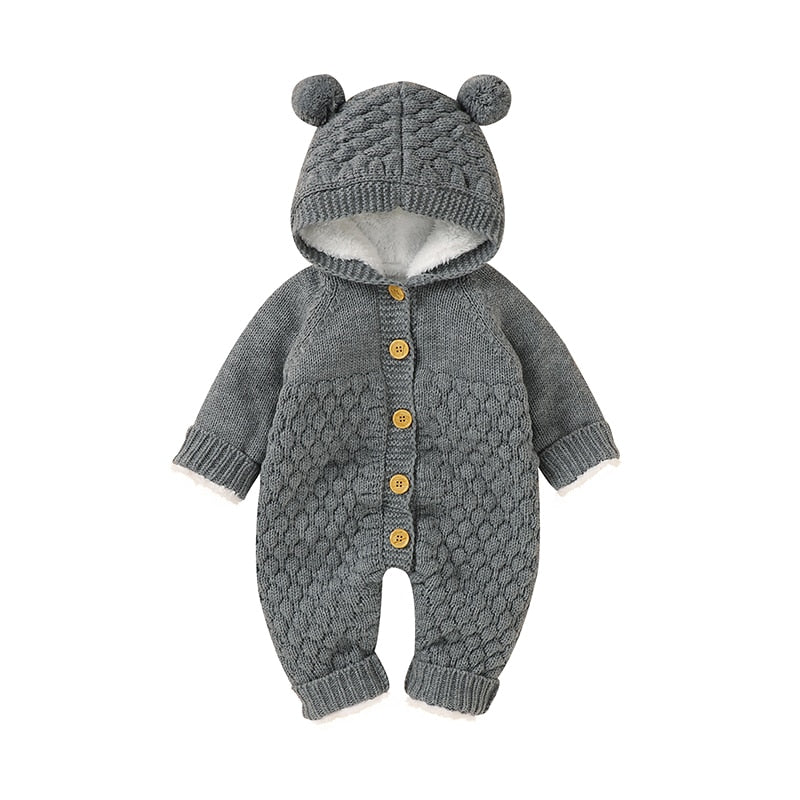 Baby Rompers Long Sleeve Winter Warm Knitted s Boys Girls Jumpsuits KilyClothing