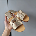Women's Genuine Leather Flats Sandals, Summer Soft Leather, Casual Outdoor Shoes, Sexy Party Wedding Shoes, Slippers KilyClothing