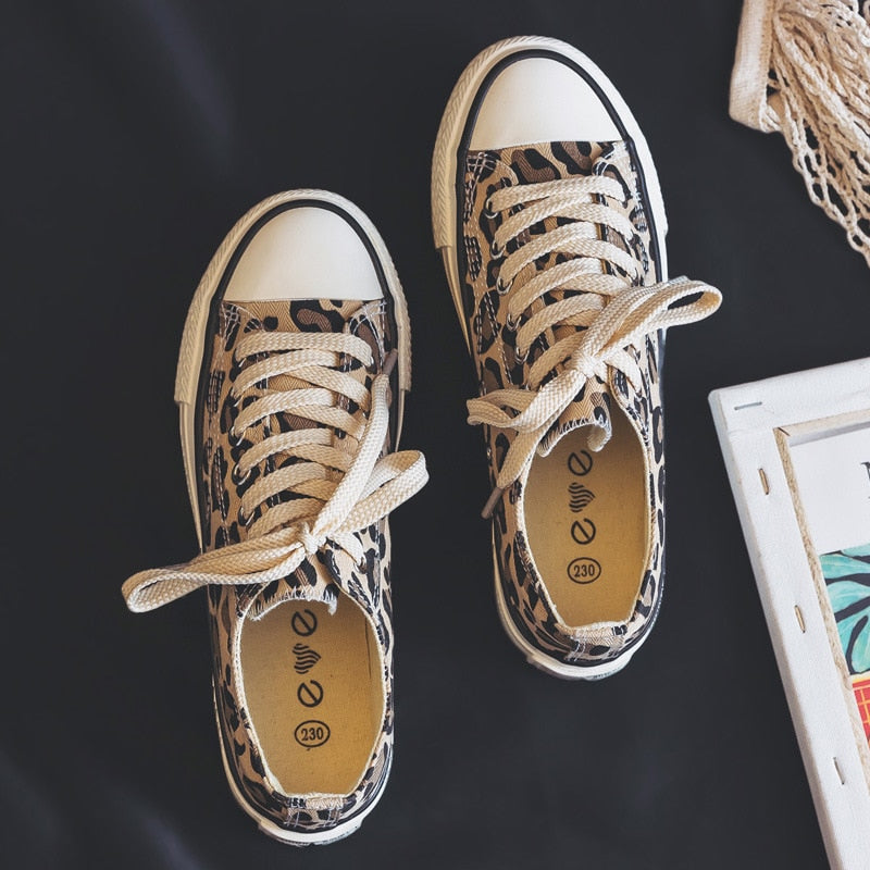 Shoes High Top Leopard Breathable Children Canvas Shoes Women Parent-child Shoes KilyClothing