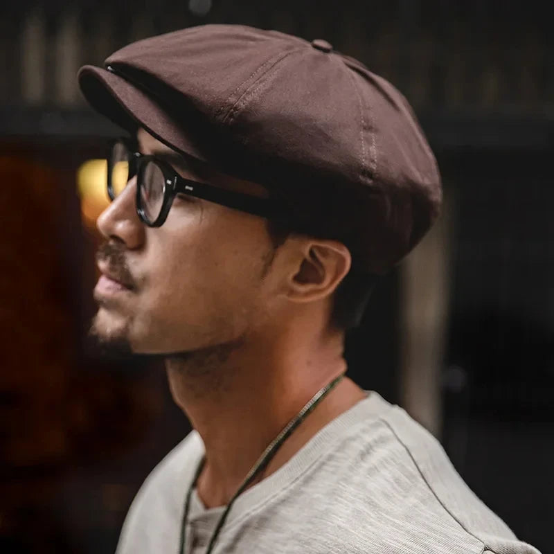 Men's Casual Newsboy Hat Retro Beret Painter Cap Peaky Blinder Wild Casual Octagonal Cap Baseball Coffee Fashion
