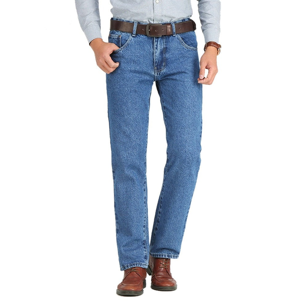Jeans Classic Spring Autumn Male Cotton Straight Stretch KilyClothing