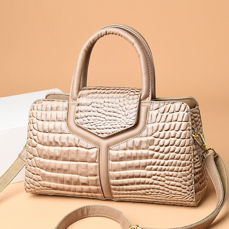 Fashion Crocodile Pattern Women Luxury PU Leather Handbag Female Design Shoulder Messenger Bag Large capacity Casual Ladies Tote KilyClothing