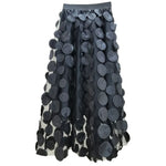 Polka Dot Women Skirt Black, Korean Fashion Trend Patchwork Mesh Skirt Streetwear Dress KilyClothing