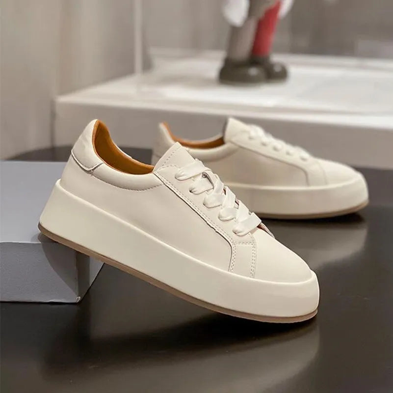 Real Leather Sneaker Fashion Casual Daily Ladies Footwear KilyClothing