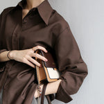 Coffee Blouse Women Spring Autumn Casual Solid Color Long Sleeve Shir KilyClothing