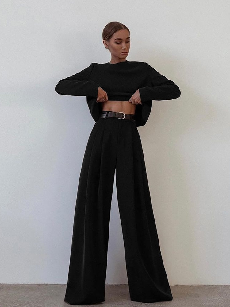 Classic Wide Pants Floor-Length Pleated Loose Women Trousers Spring Wide Leg Pants Vintage KilyClothing