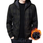 Fleece Thickened Cardigan Knit Sweater / Male Loose Warm Hooded Add Wool Jacket Coat KilyClothing