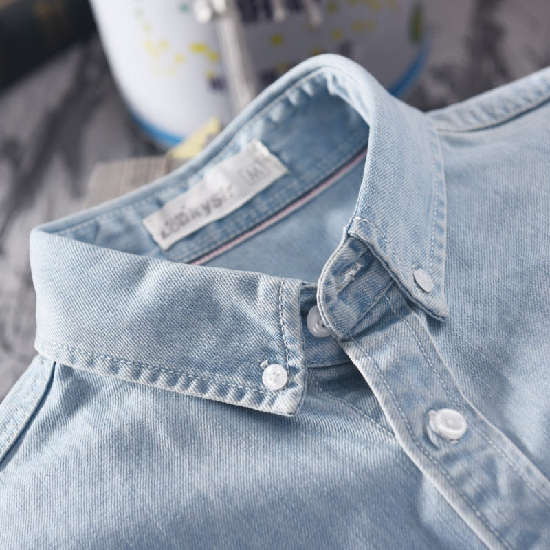 Denim Shirt f100% Cotton Fashion Four Seasons Slim KilyClothing