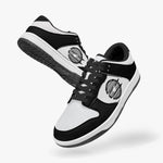 Dunk Stylish Low-Top Leather Sneakers / Black & White KilyClothing