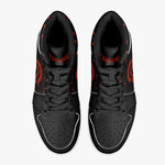 OOTAMAWAE Original Brand High-Top Leather Sneakers - Black $ Red Dots KilyClothing