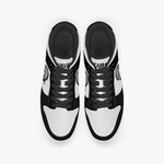 Dunk Stylish Low-Top Leather Sneakers / Black & White KilyClothing