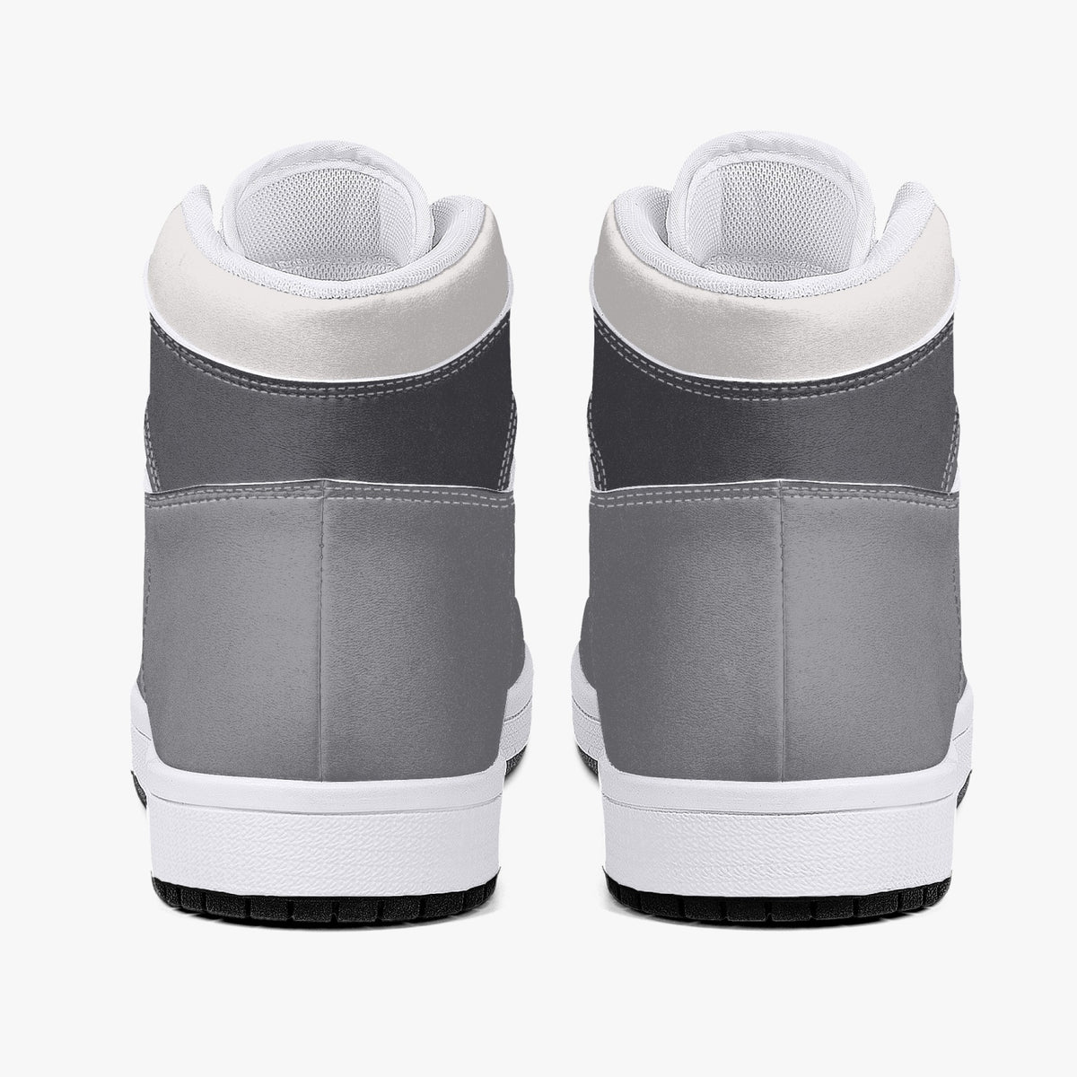 OOTAMAWAE Original Brand High-Top Leather Sneakers - Grey Red Logo KilyClothing