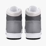 OOTAMAWAE Original Brand High-Top Leather Sneakers - Grey Red Logo KilyClothing