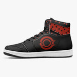 OOTAMAWAE Original Brand High-Top Leather Sneakers - Black $ Red Dots KilyClothing