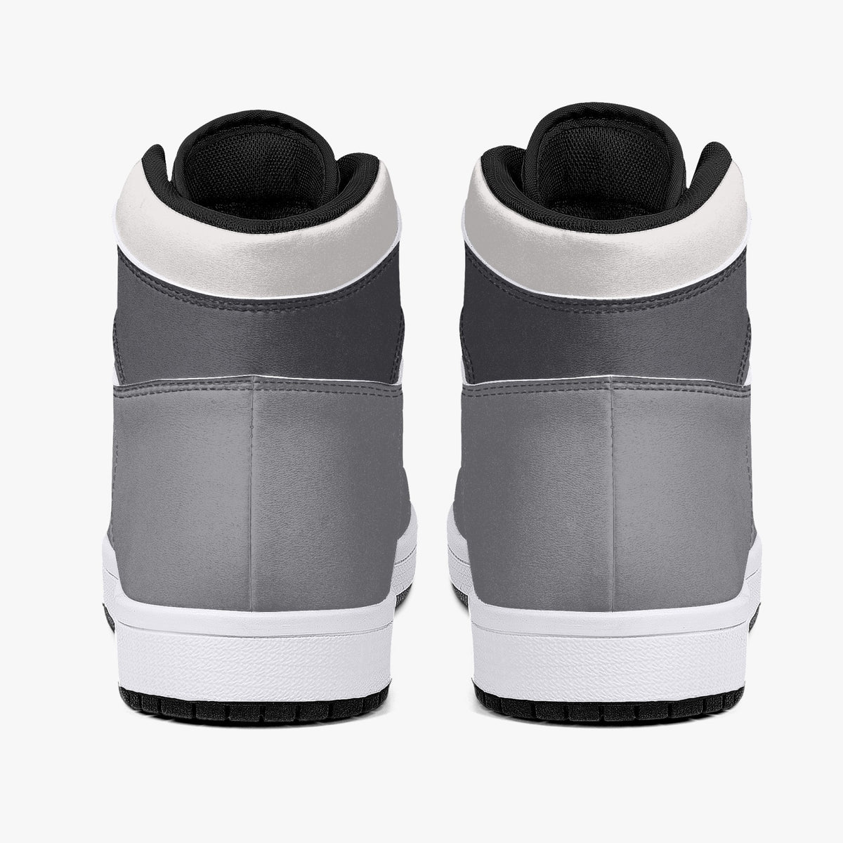 OOTAMAWAE Original Brand High-Top Leather Sneakers - Grey Red Logo KilyClothing