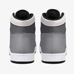 OOTAMAWAE Original Brand High-Top Leather Sneakers - Grey Red Logo KilyClothing
